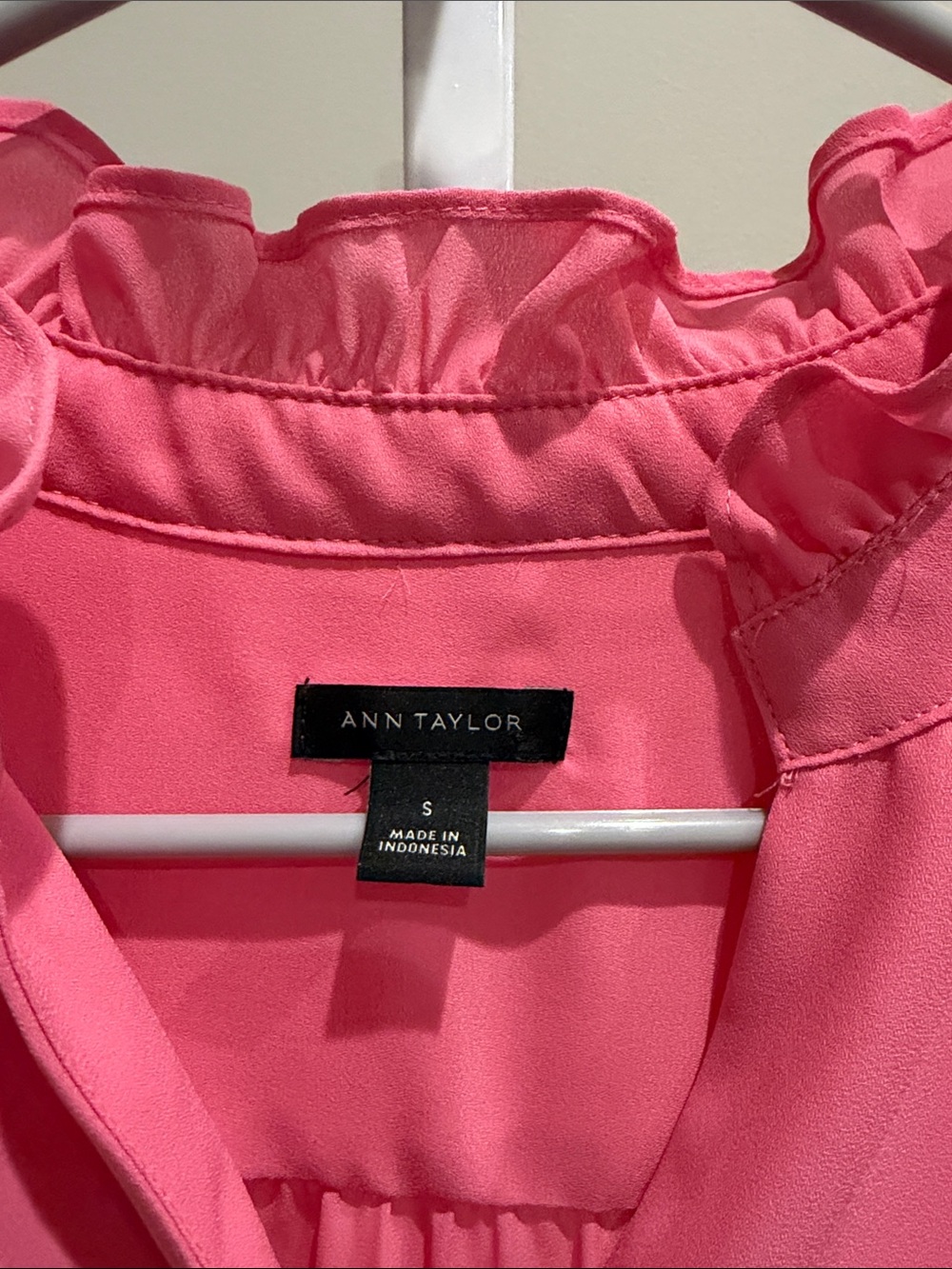 Ann Taylor Ruffle-Trim Button Blouse - Picture 2 of 5